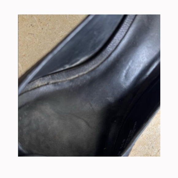 Tory Burch Black Heels with Gold Emblem - Picture 11 of 13